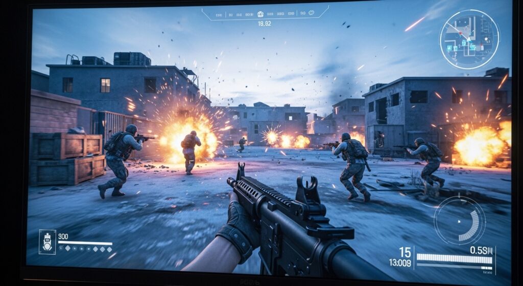 144Hz monitor showing Battlefield 6 gameplay clarity