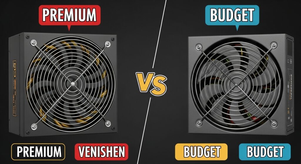 Comparison of premium vs budget power supply