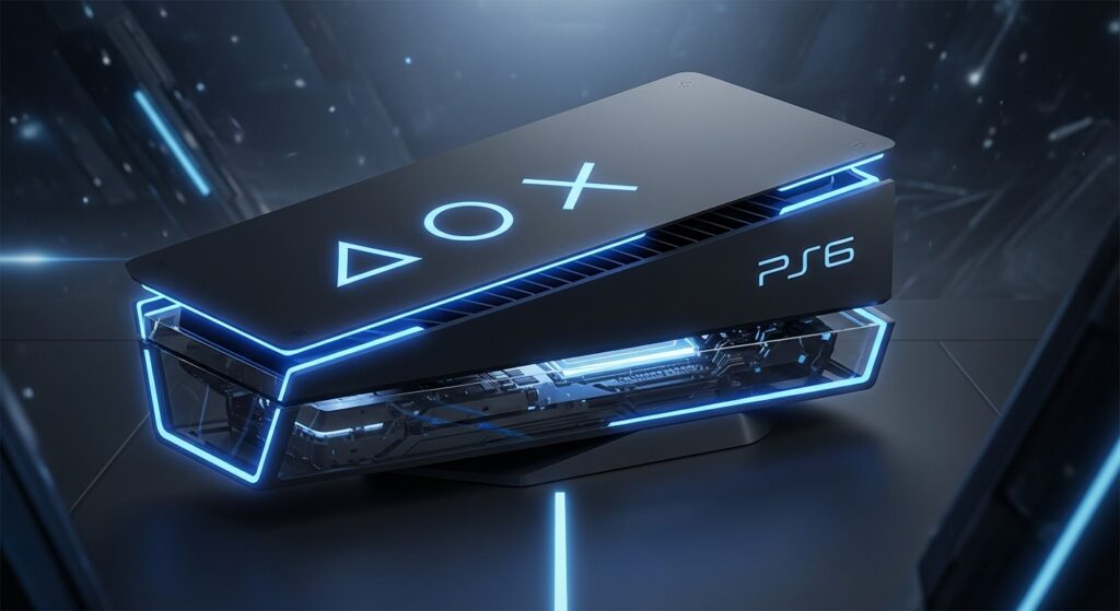 Fan concept artwork of future PS6 console