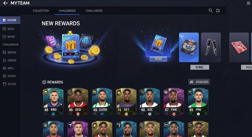 NBA 2K26 MyTeam rewards screen showing earned player cards