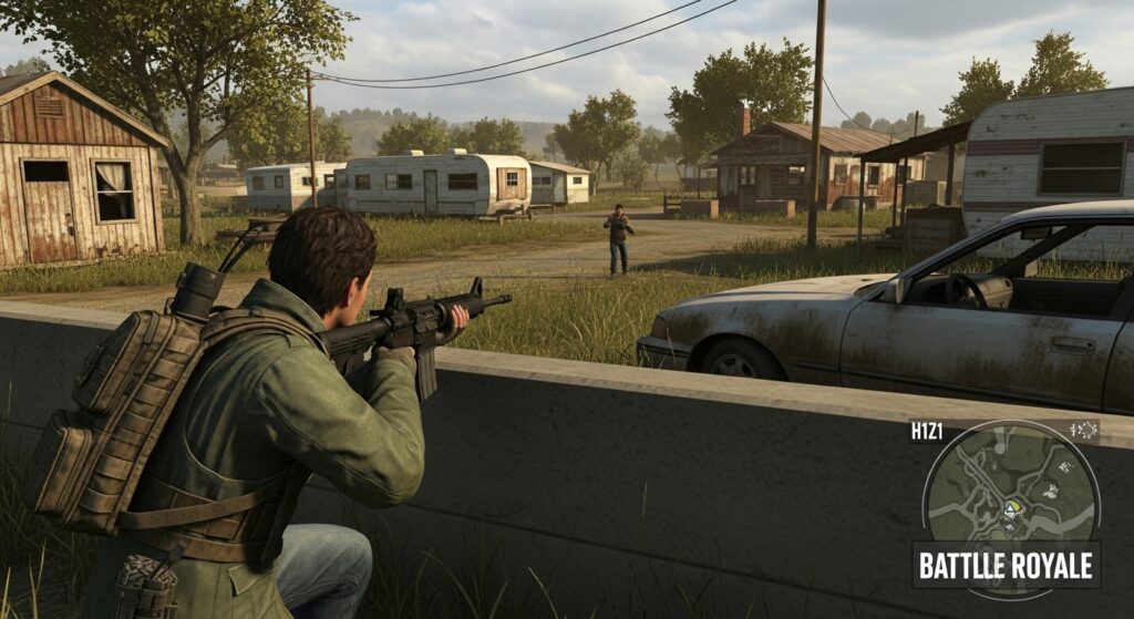 H1Z1 early battle royale gameplay