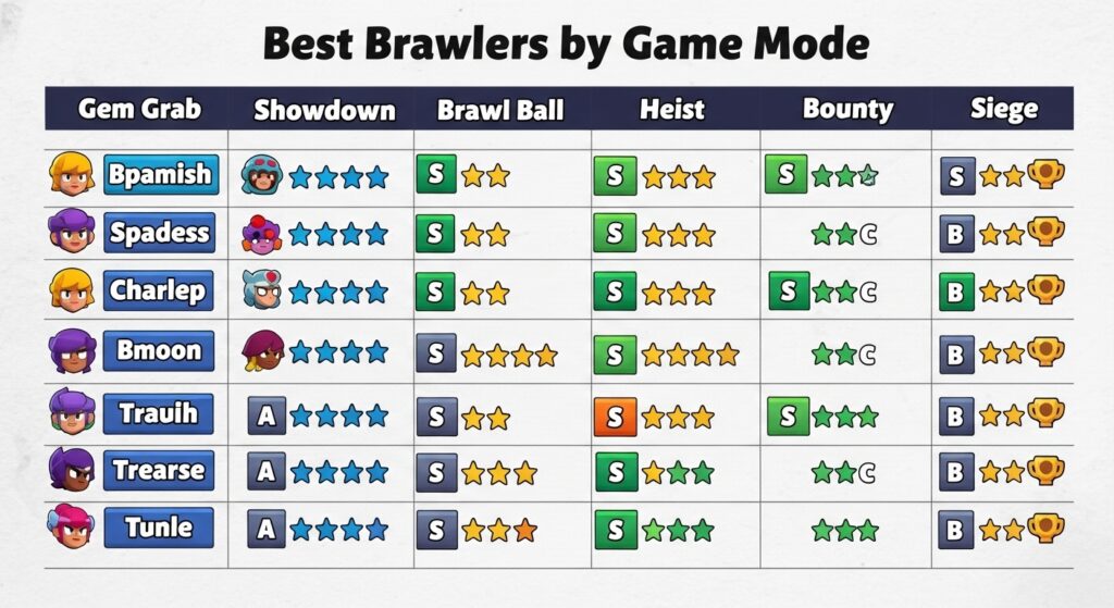 best brawlers by mode chart