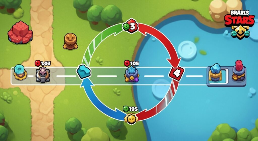 brawl stars lane rotation map