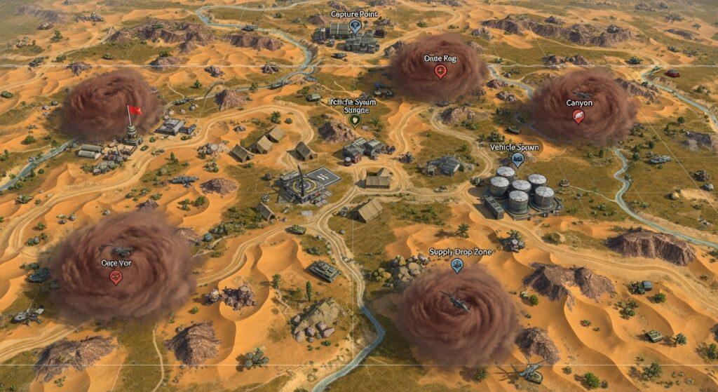 dynamic weather rolling across battlefield map