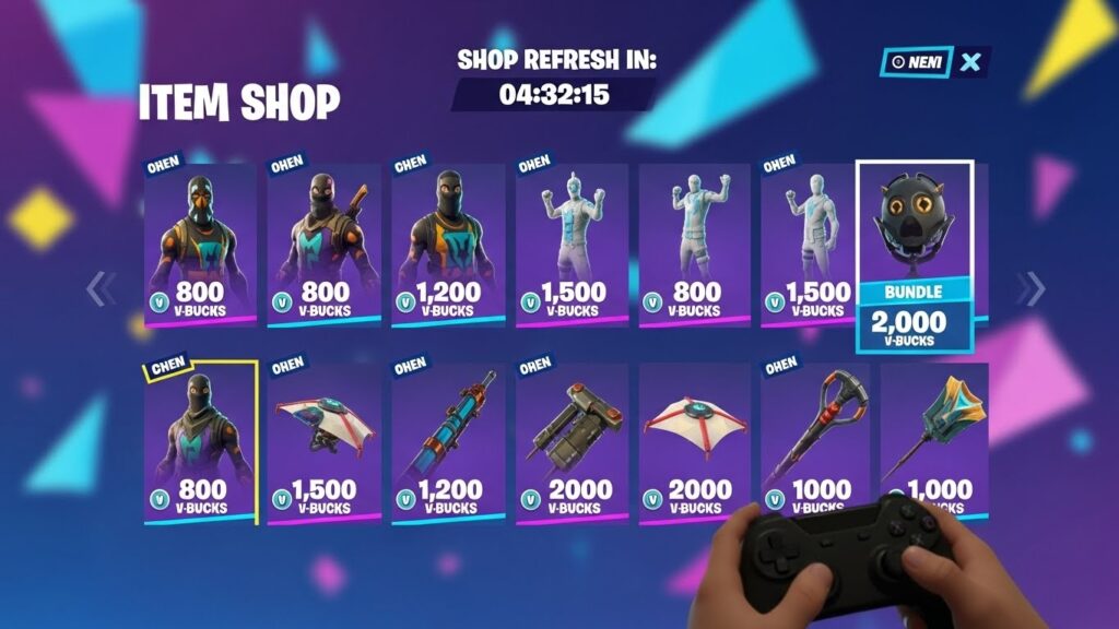 Fortnite item shop prices