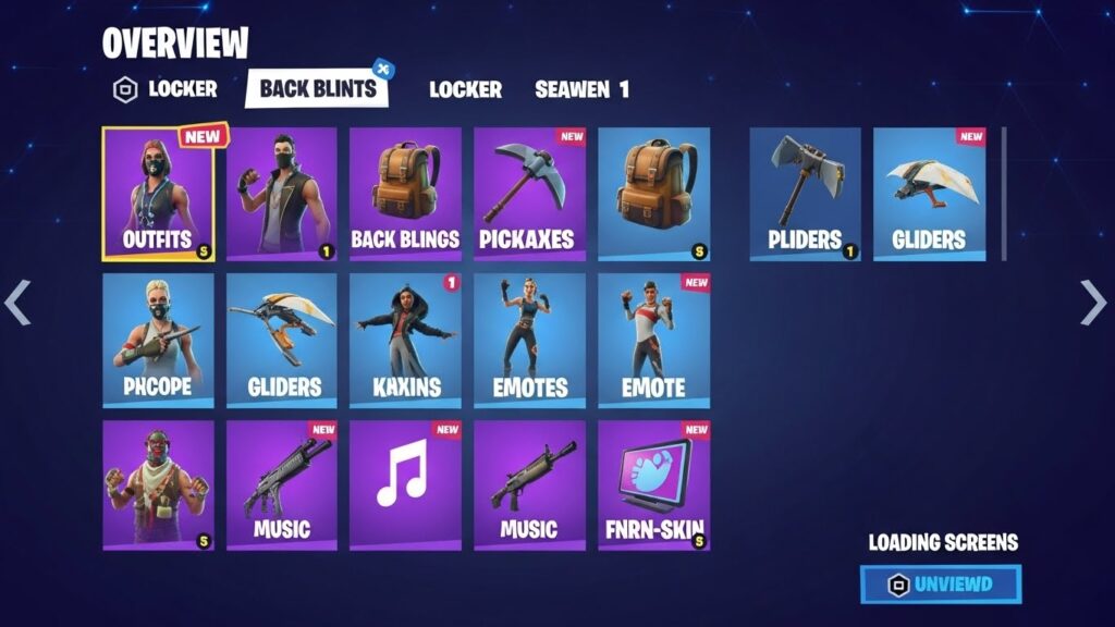 Fortnite locker items skins emotes pickaxes