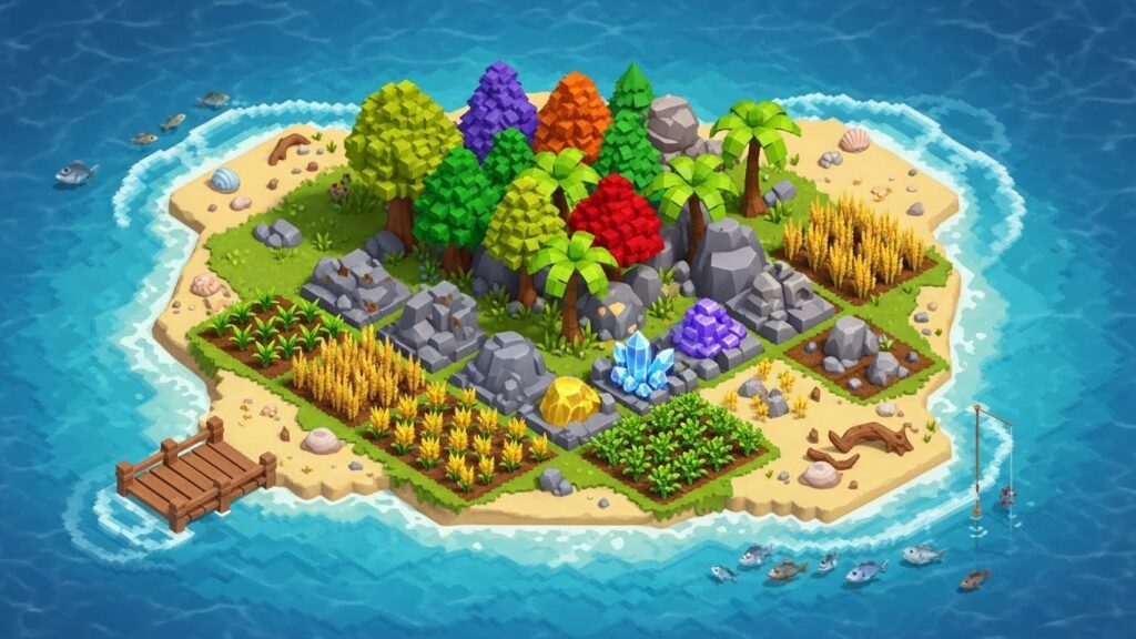 forager style resource island